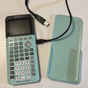 TI 84 Plus CE Calculator - Mint Green - with charging cord